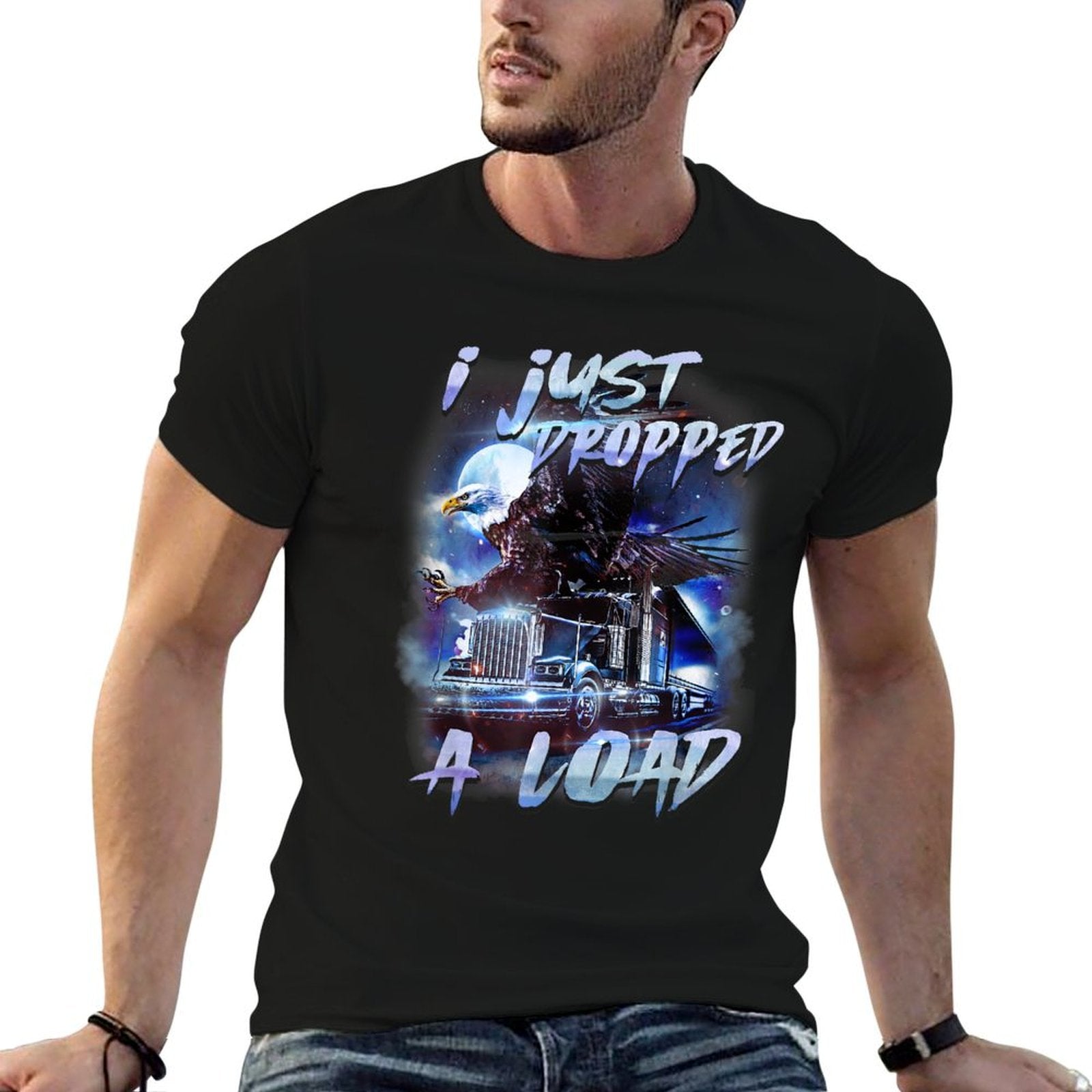 Funny Trucker Gifts Men Husband Semi Trailer Truck Driver T-Shirt