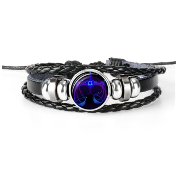 Bracelet with blue pendant on a white background