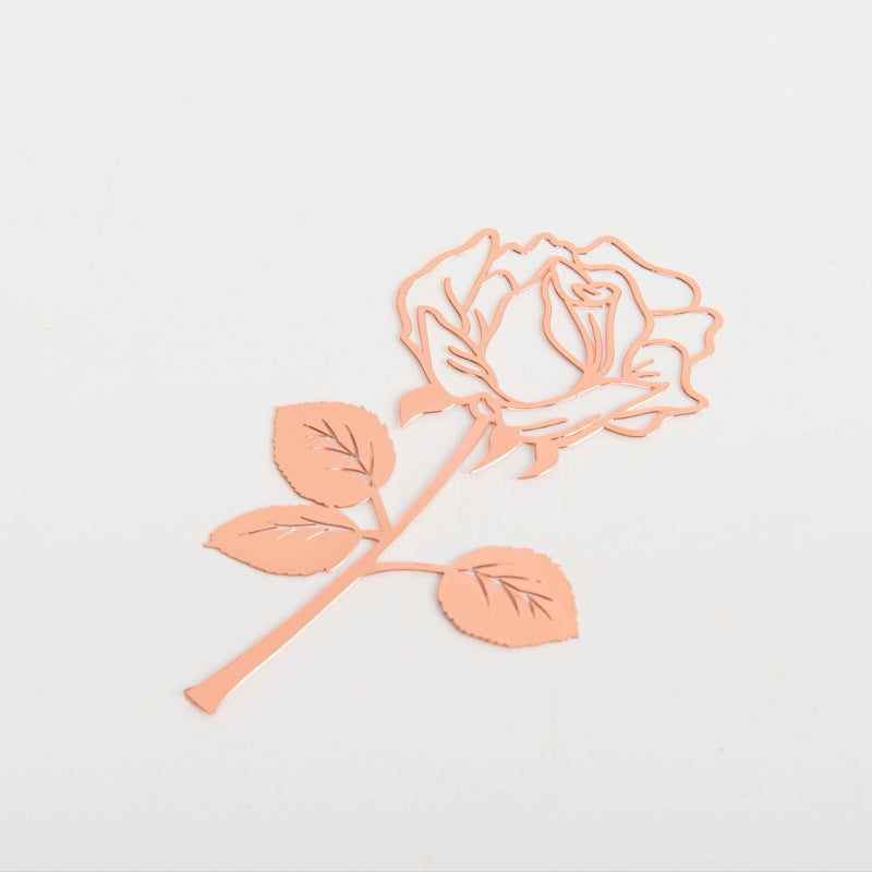 Decorative rose design on a light gray background