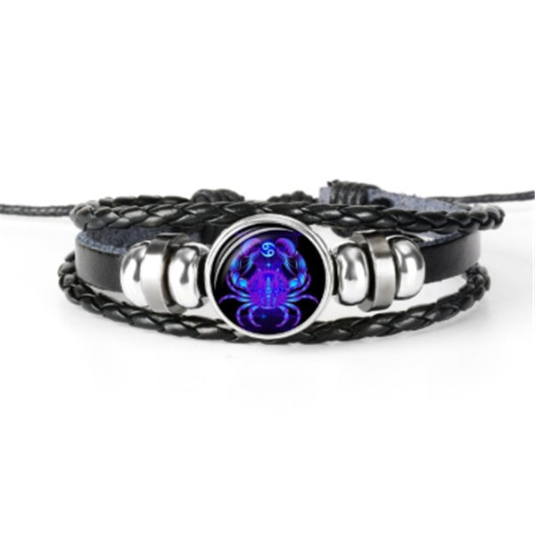 Bracelet with a scorpion design on a white background