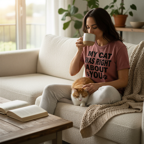 "Cat Was Right" Funny Cat Mom Tee — Unisex Bella Canvas
