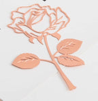 Decorative rose design on a white background 
