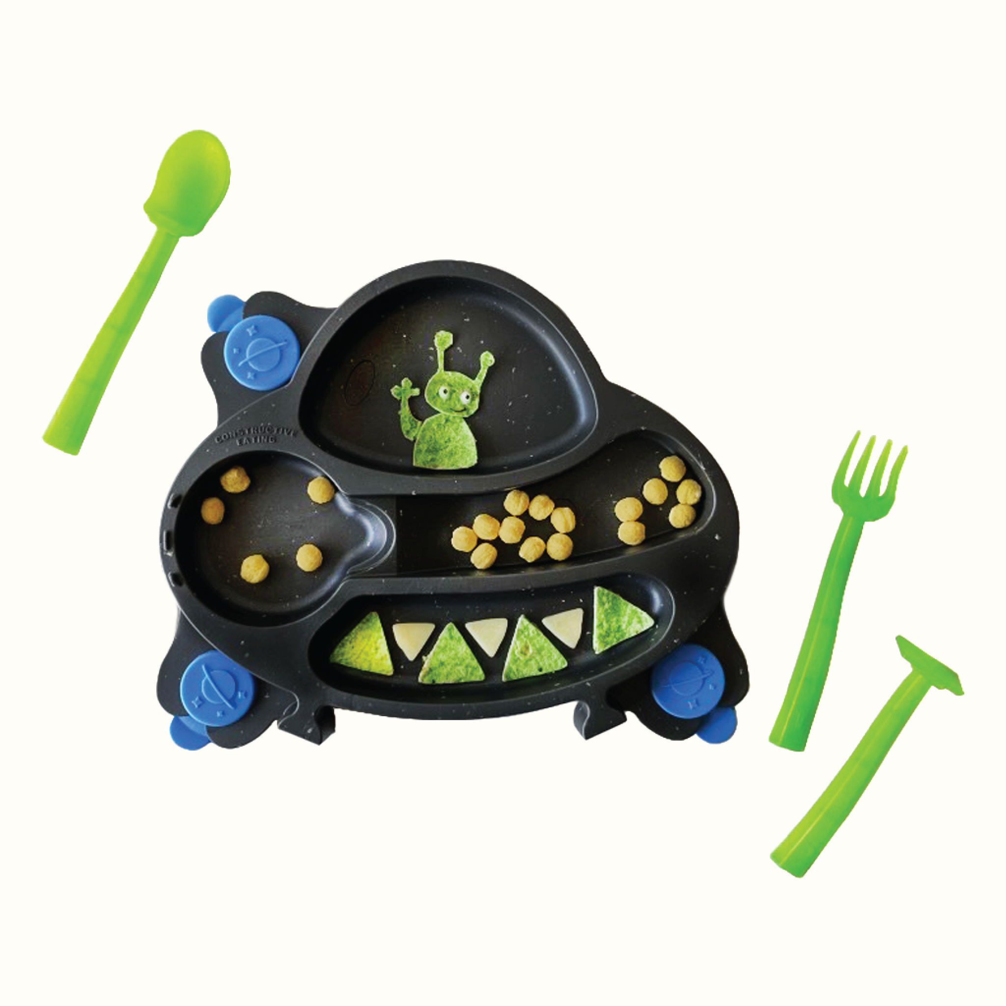 Constructive Eating UFO Training Plate and Utensils
