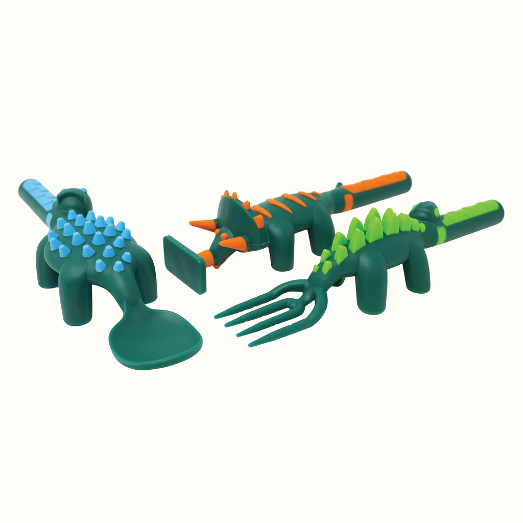 Constructive Eating Set of 3 Utensils – Dinosaur
