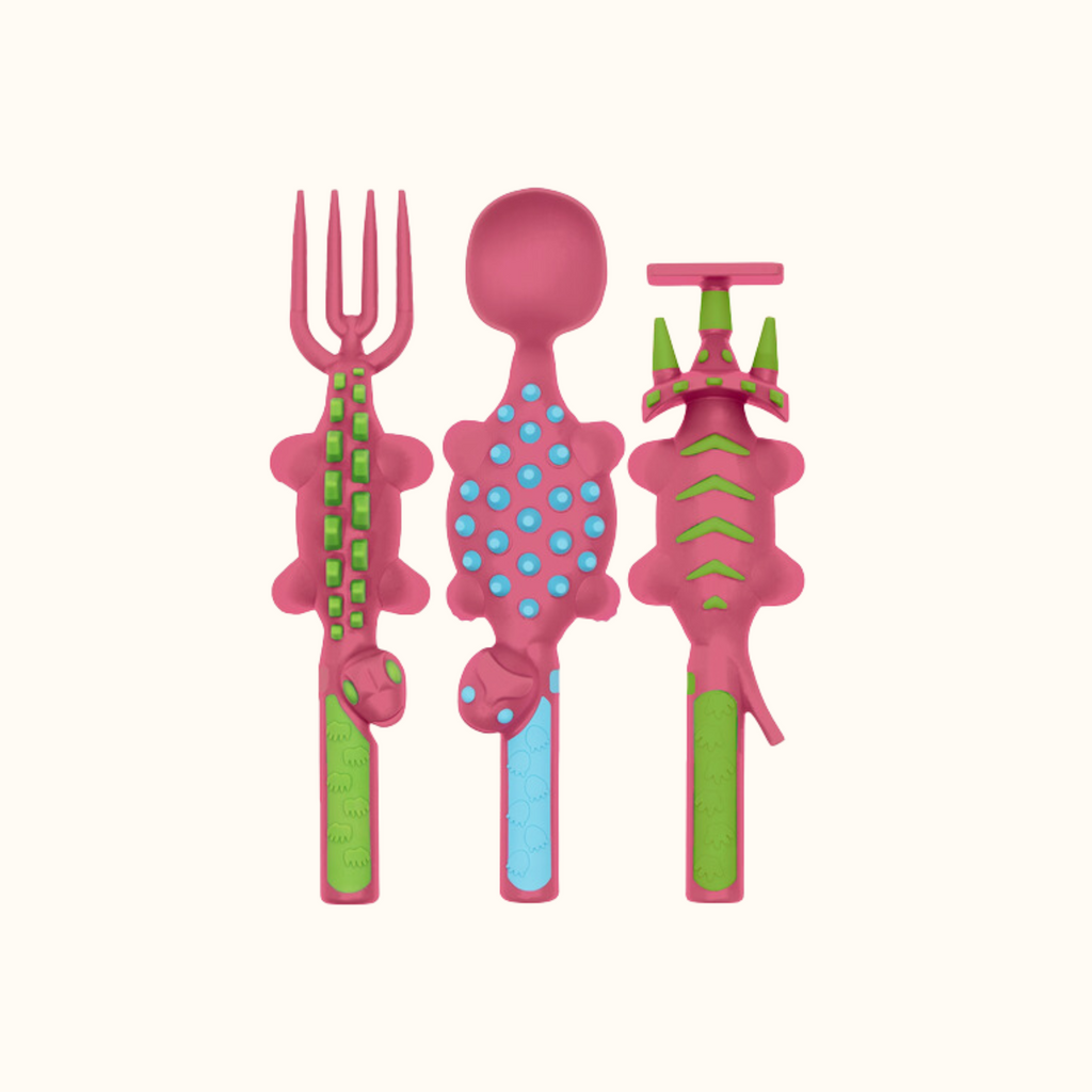 Constructive Eating Set of 3 Utensils – Dinosaur