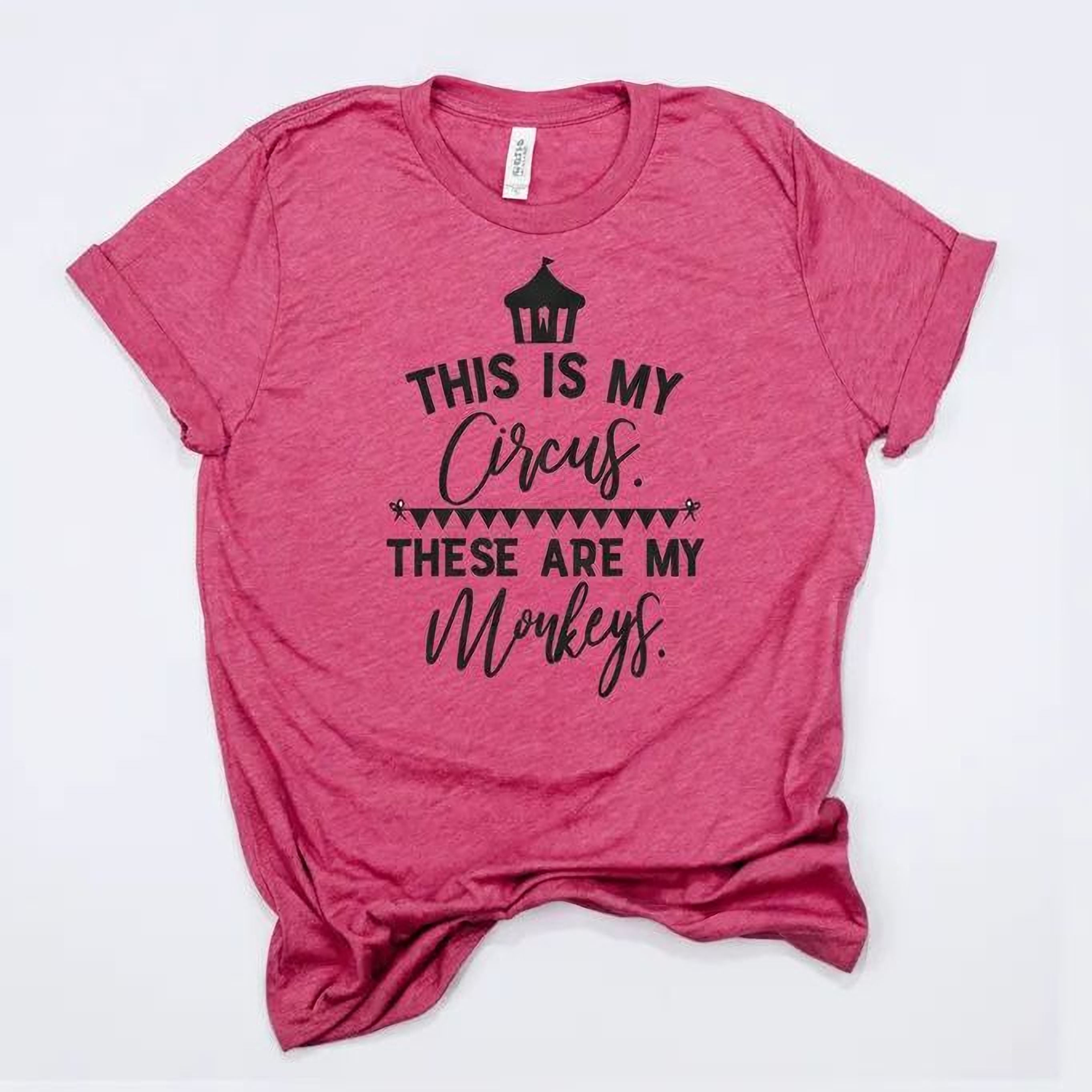 Funny Mom Shirt - Cute Mom Tee With Humorous Circus Monkeys Quote