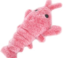 Pink plush toy on a white background.