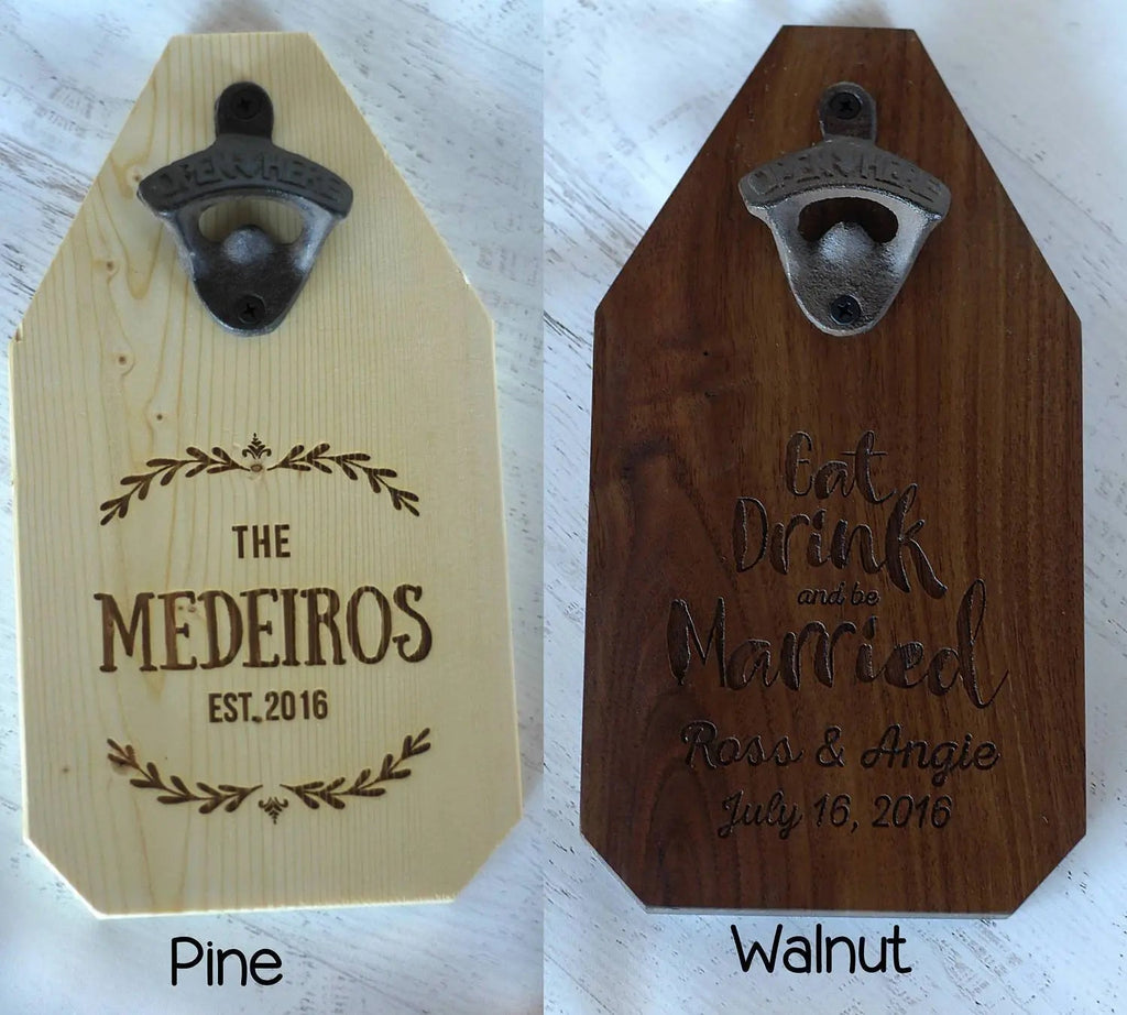 Beer Bottle Opener, wall mount bottle opener, wooden bottle opener, Father's Day Gifts for men, Birthday Gift for Boyfriend Husband