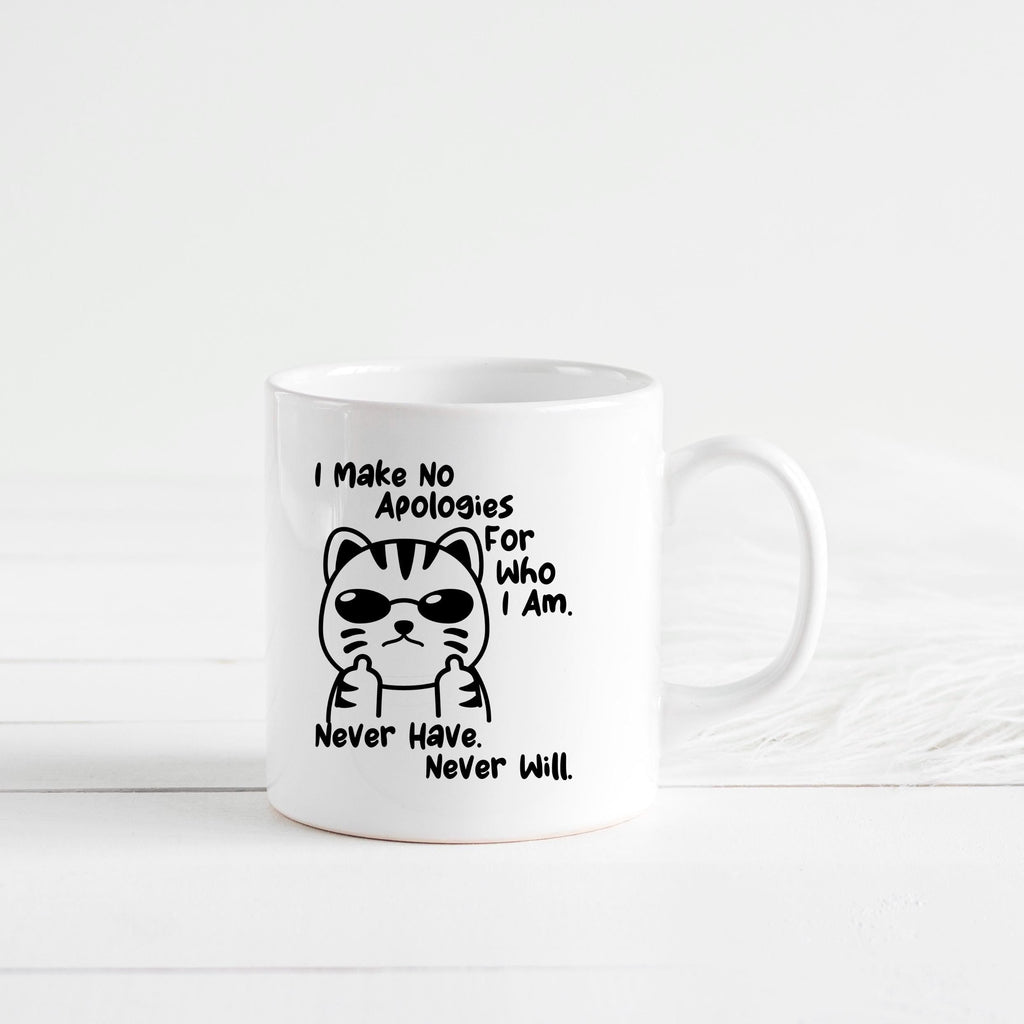 Funny Cat Coffee Mug – Ceramic 11 oz Microwave Safe Sassy Quote Mug