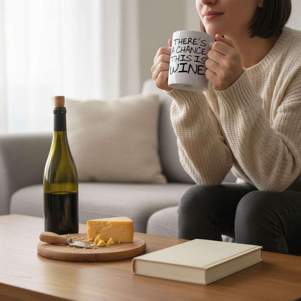 Funny Wine Gift - Funny Saying Coffee Mug - There's A Chance This Is Wine
