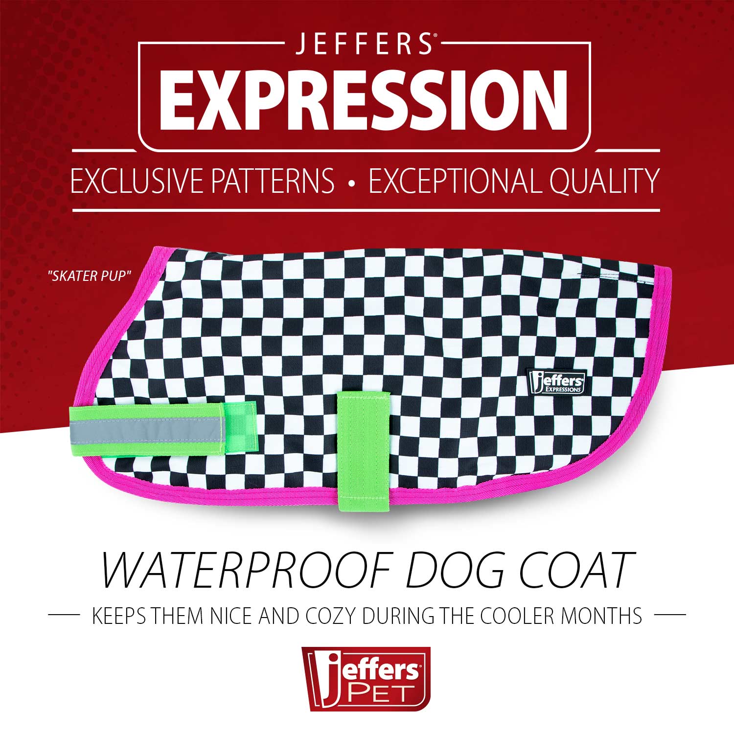 Waterproof Dog Coat – Insulated Ripstop with Reflective Strips | Jeffers Expression