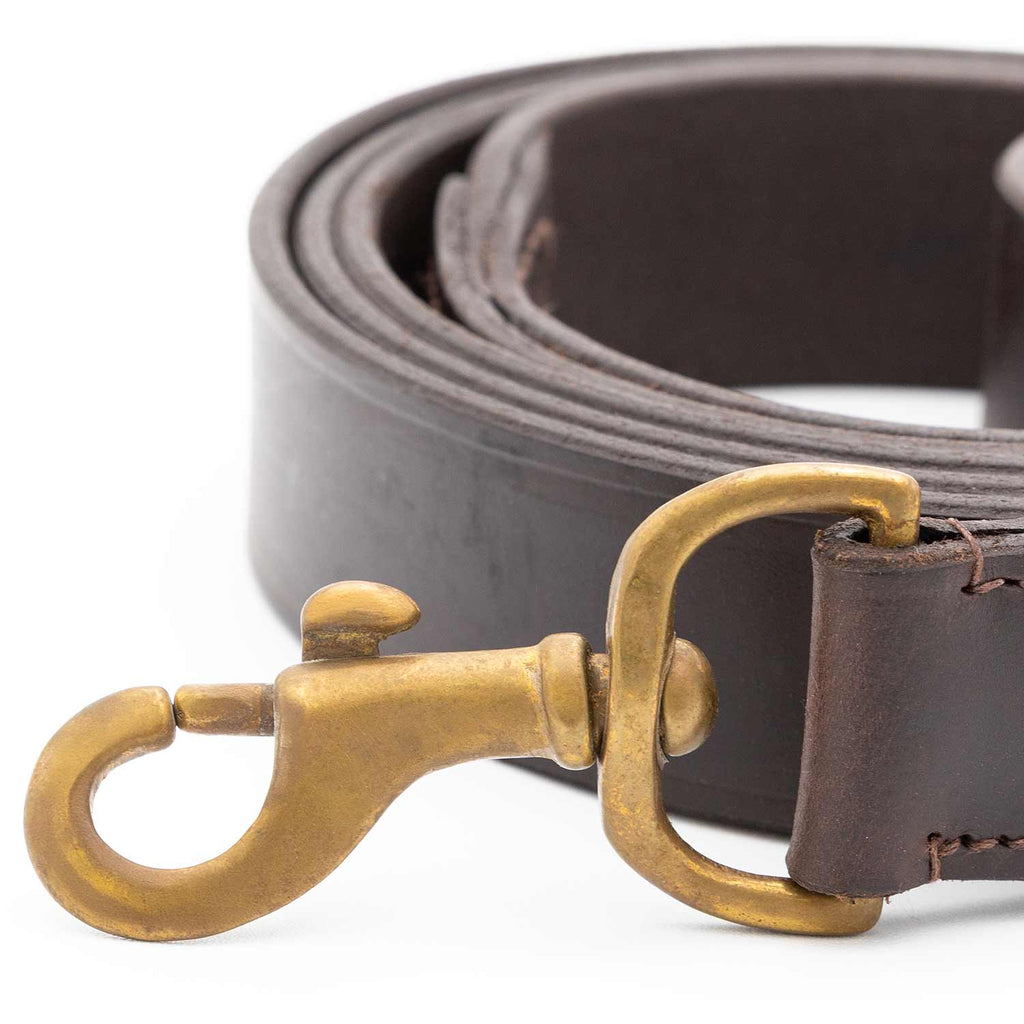Flat Leather Dog Leash with Hand Strap – 6’, 3 Widths | Jeffers