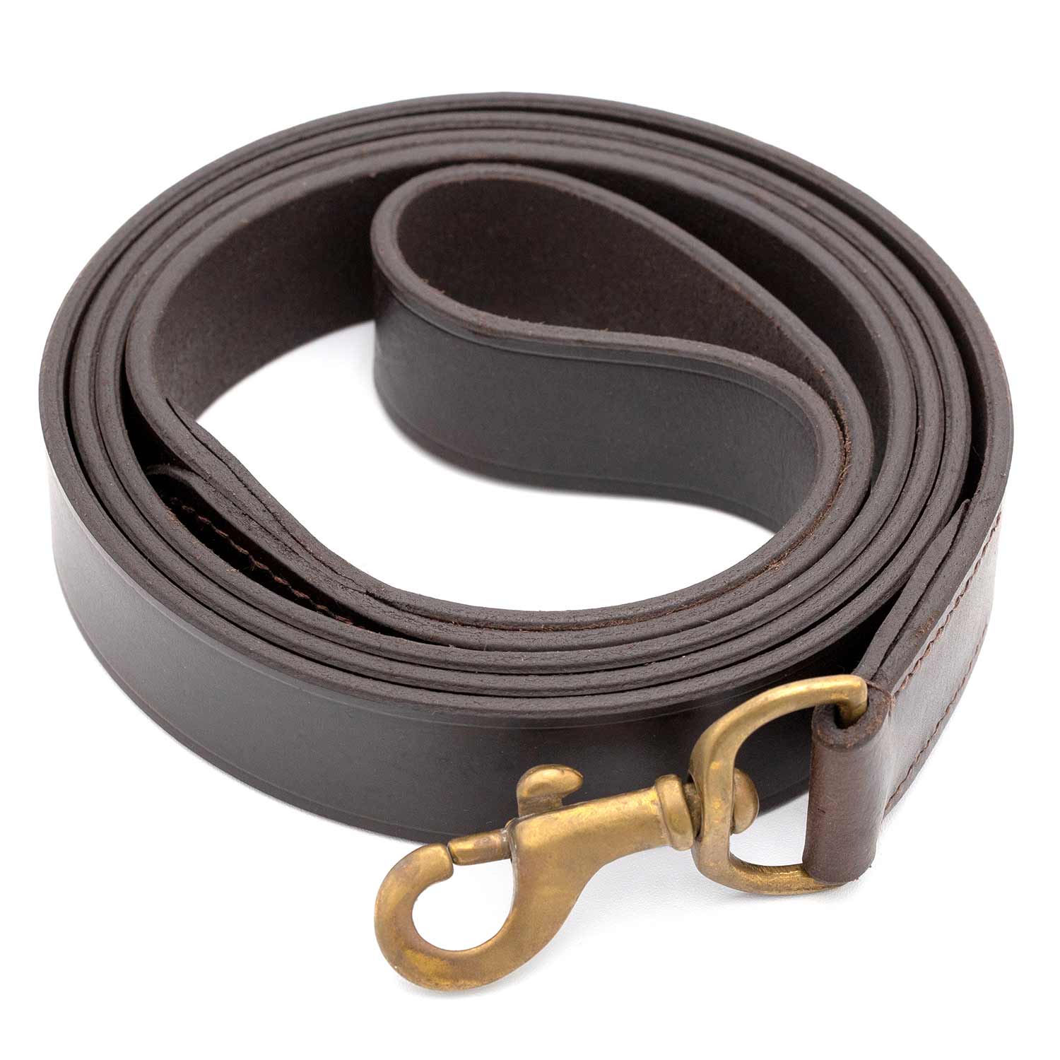 Flat Leather Dog Leash with Hand Strap – 6’, 3 Widths | Jeffers