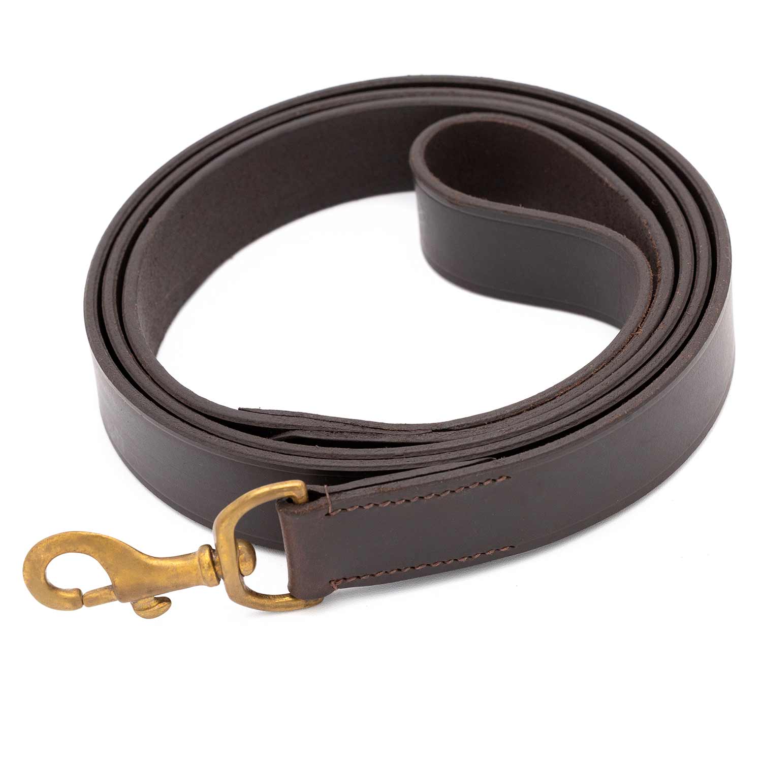 Flat Leather Dog Leash with Hand Strap – 6’, 3 Widths | Jeffers