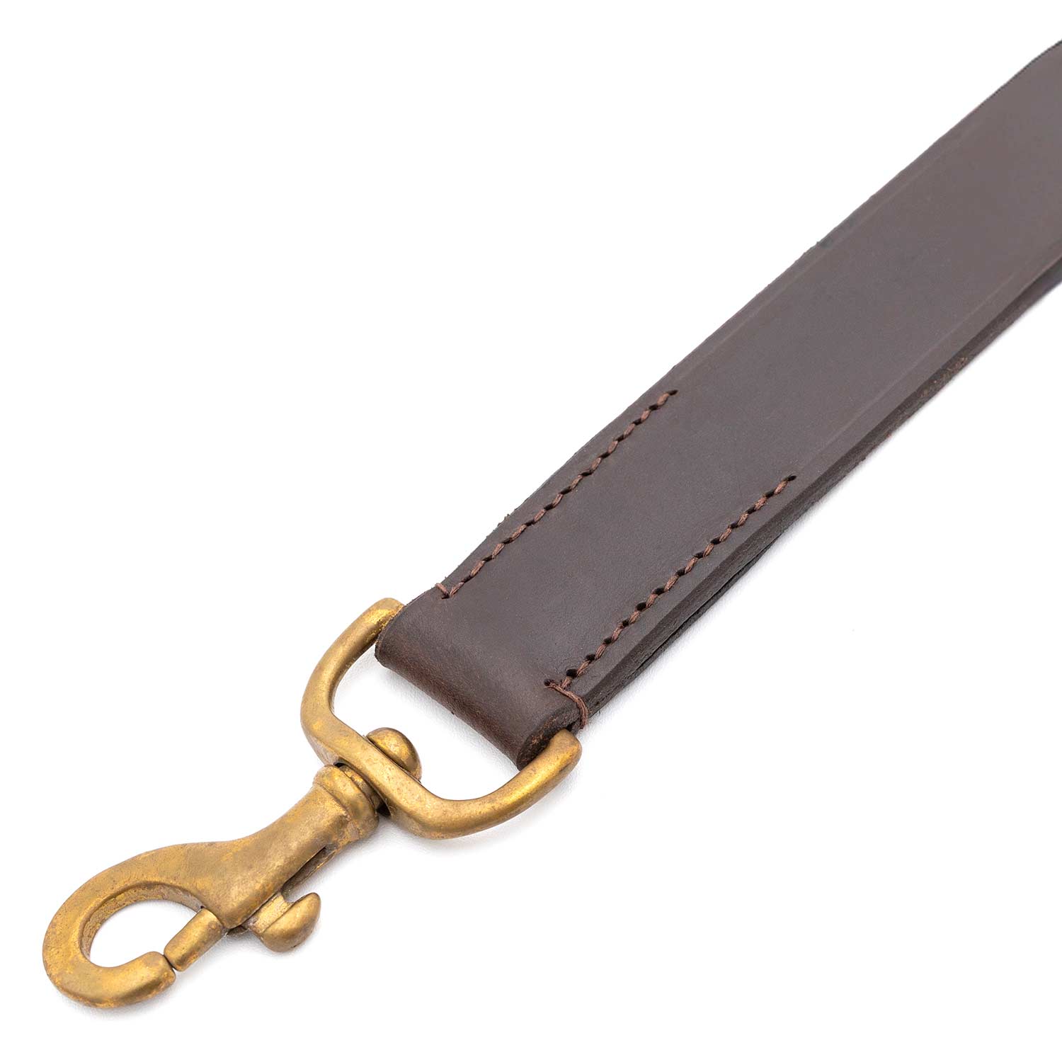 Flat Leather Dog Leash with Hand Strap – 6’, 3 Widths | Jeffers