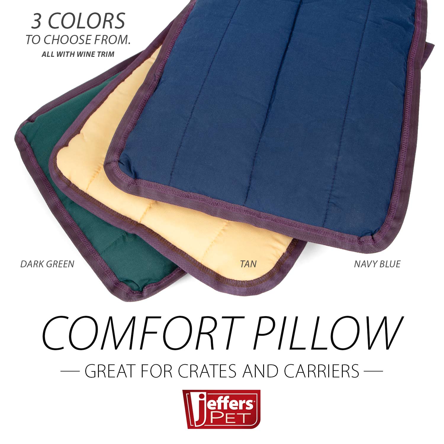 Washable Comfort Dog Pillow – 6 Sizes, 3 Colors | Jeffers Pet