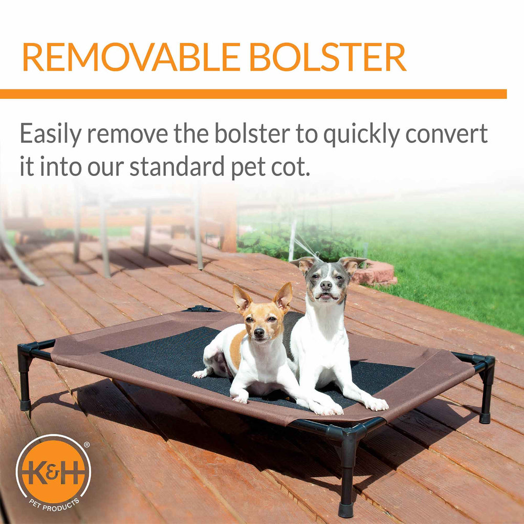 K&H Original Bolster Pet Cot – Elevated Dog Bed, Indoor/Outdoor | M & L