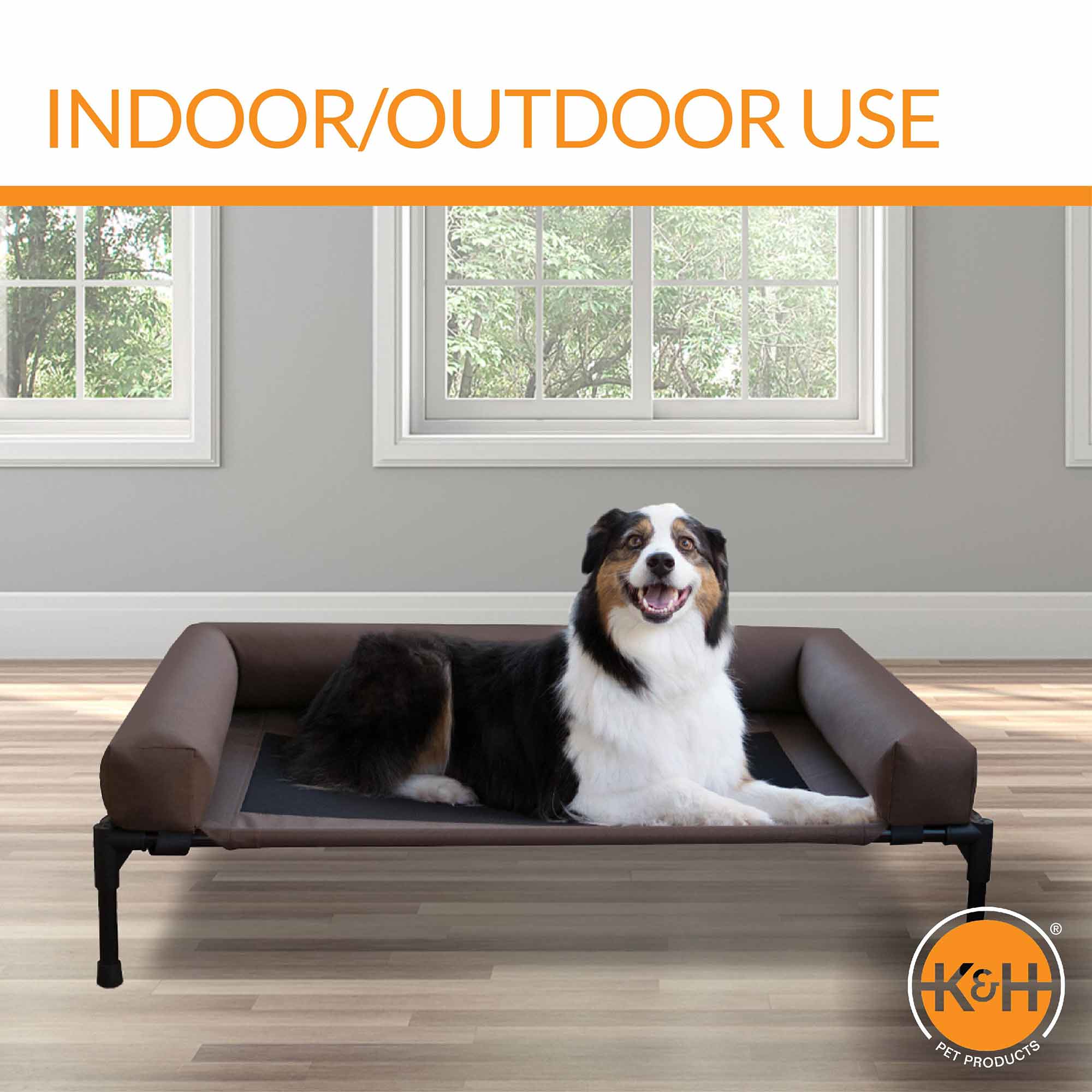 K&H Original Bolster Pet Cot – Elevated Dog Bed, Indoor/Outdoor | M & L