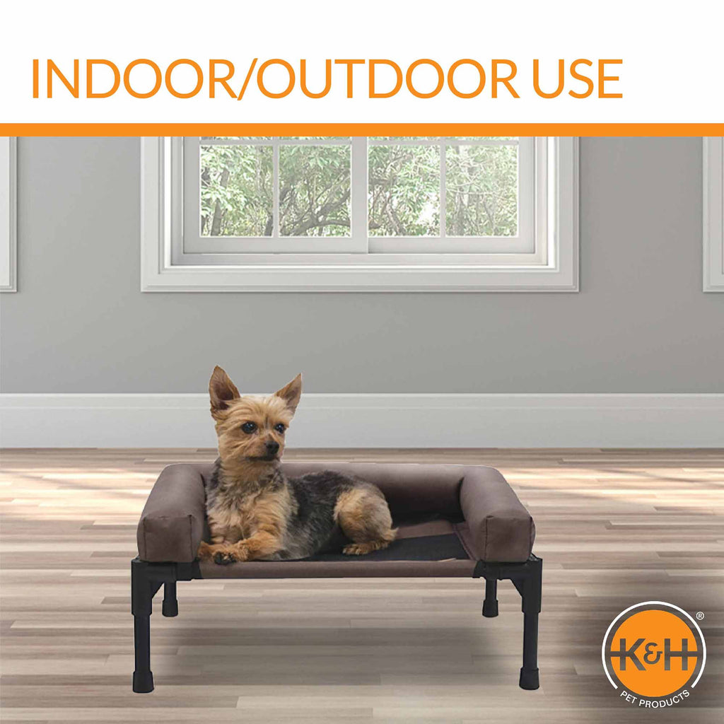 K&H Original Bolster Pet Cot – Elevated Dog Bed, Indoor/Outdoor | M & L