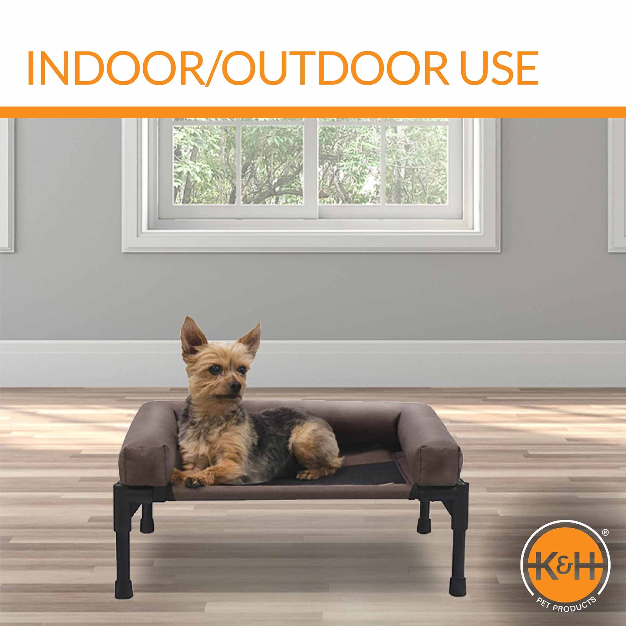 K&H Original Bolster Pet Cot – Elevated Dog Bed, Indoor/Outdoor | M & L