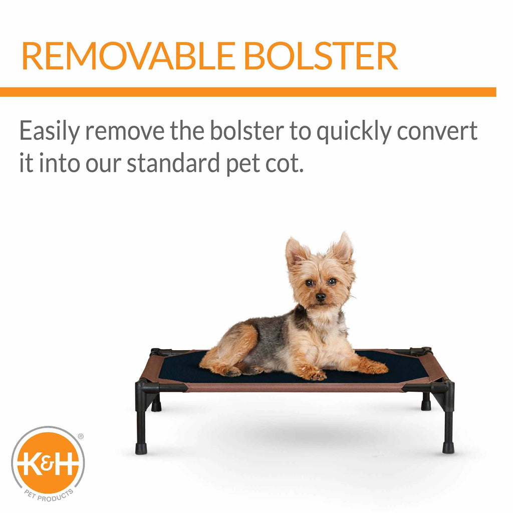 K&H Original Bolster Pet Cot – Elevated Dog Bed, Indoor/Outdoor | M & L