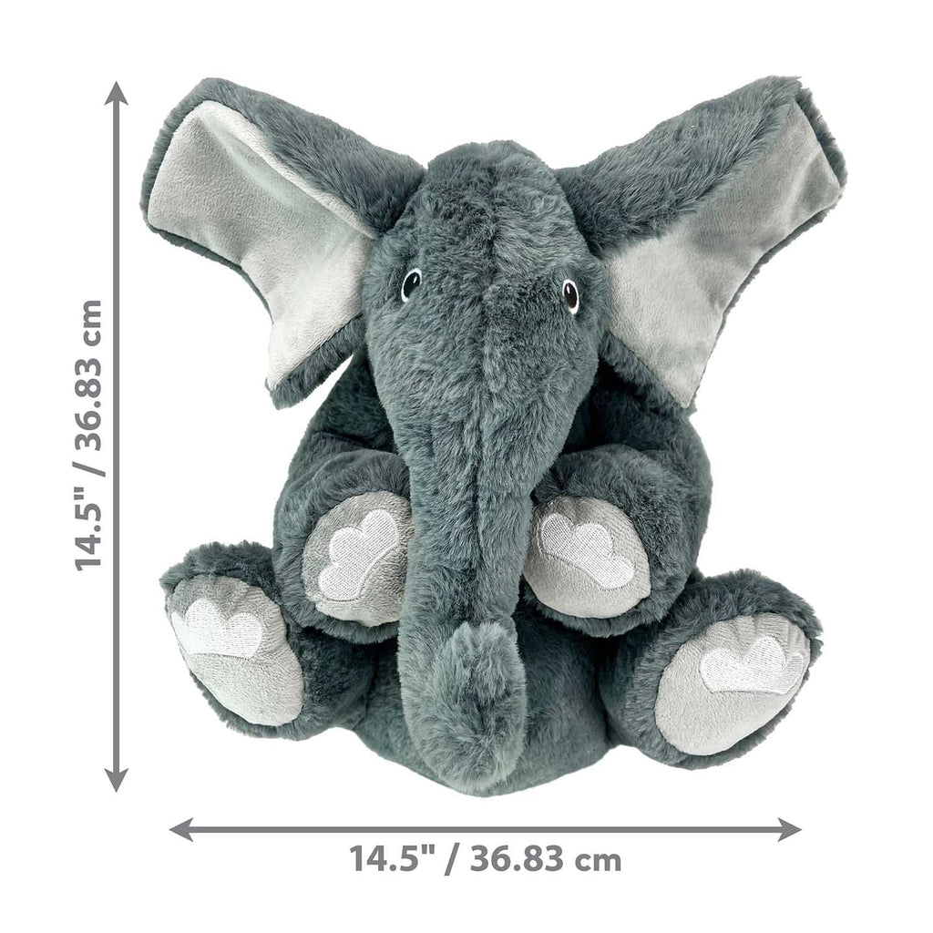 KONG Comfort Kiddos Jumbo Elephant Dog Toy – Plush, Removable Squeaker | XL