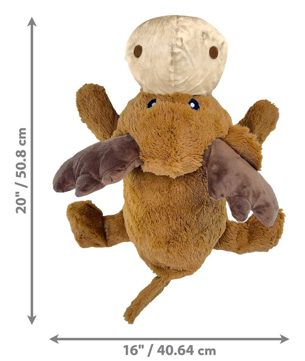 KONG Cozie Jumbo Marvin the Moose Dog Toy – XL Plush, Removable Squeaker