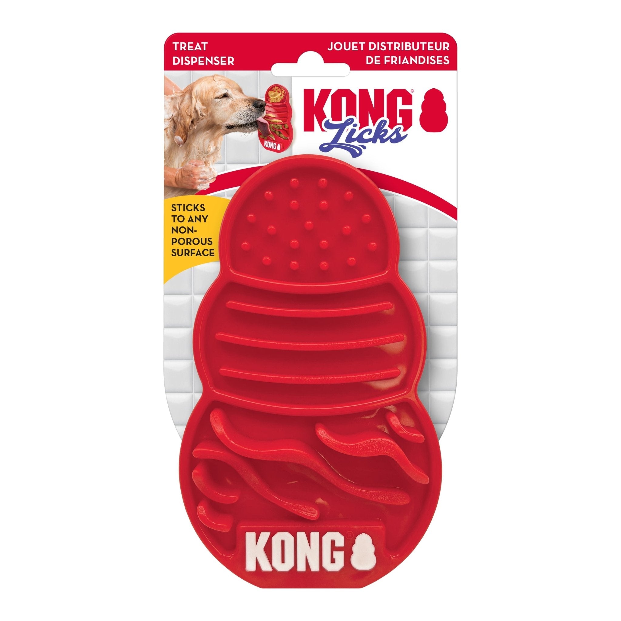 KONG Licks Lick Mat – Suction Cup, Treat Paste Holder | SM & LG