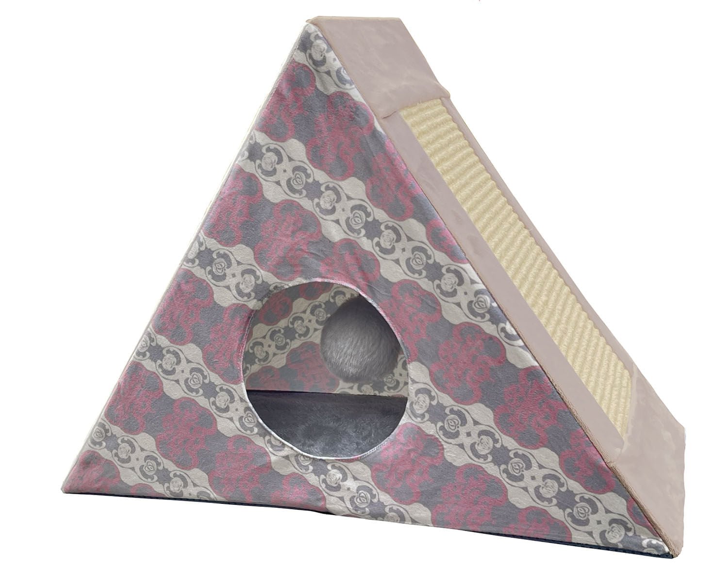 KONG Play Spaces Cat Zen Den – Foldable Hideaway with Scratcher & Plush Bed