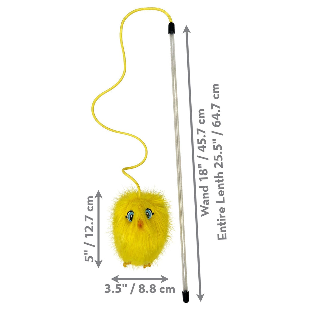 KONG Teaser Chirps Chicken Cat Wand Toy – Chirping, Catnip & Crinkle | 25"