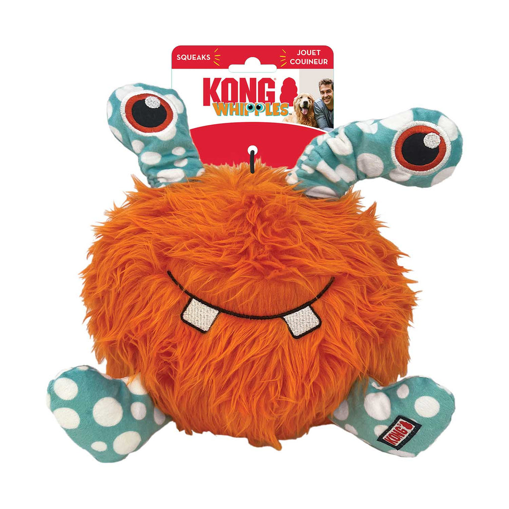 KONG Whipples Squeaker Dog Toy – Jumbo Plush Shake & Squeak | XL