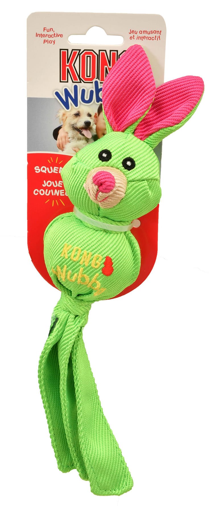 KONG Wubba Ballistic Friends – Squeaker Toss & Tug Dog Toy | 3 Sizes