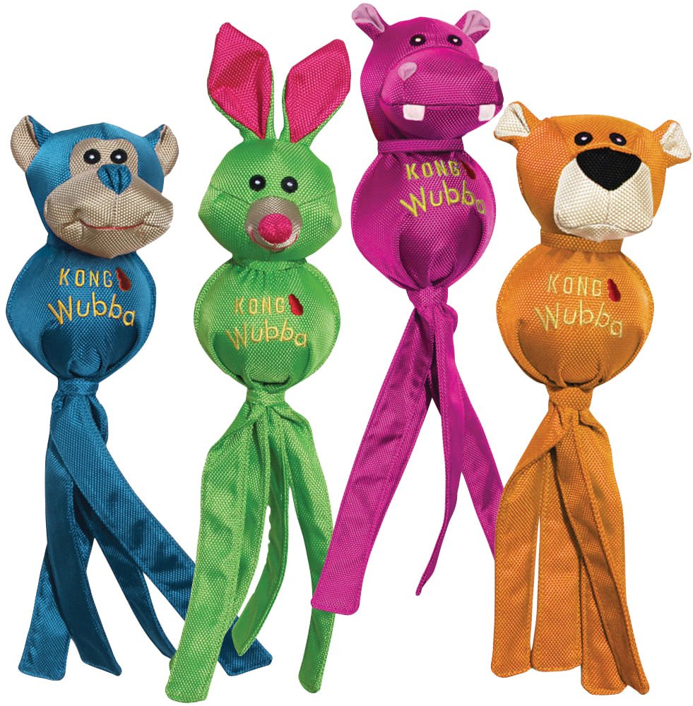 KONG Wubba Ballistic Friends – Squeaker Toss & Tug Dog Toy | 3 Sizes