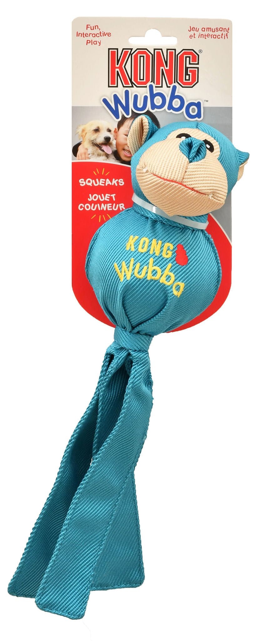 KONG Wubba Ballistic Friends – Squeaker Toss & Tug Dog Toy | 3 Sizes