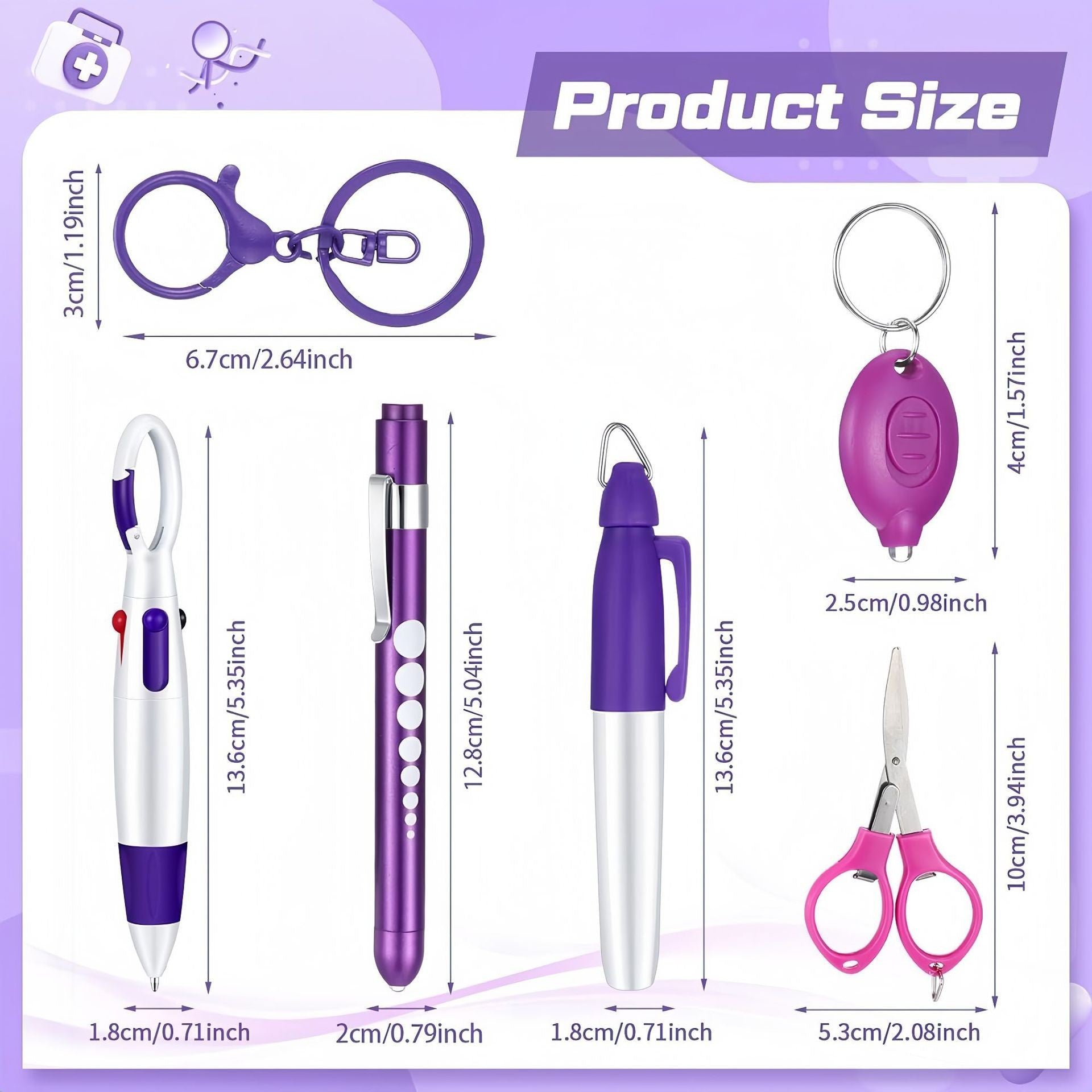 Nurse Pen & Tool Keychain Set