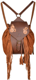 Sheridan Flower Backpack – Suede & Leather with Fringe | STS Ranchwear