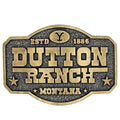 Yellowstone Dutton Ranch Belt Buckle – Antique Silver & Gold | The Y